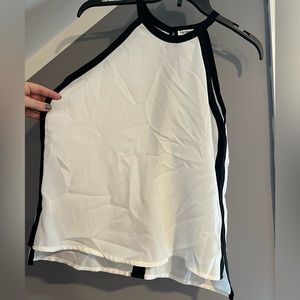 White and Black Blouse